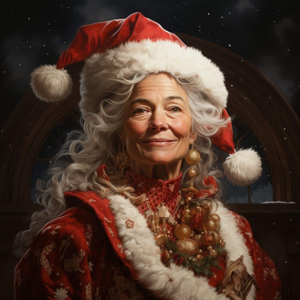 Les Photos de la Mère Noël : Quand l’Iconique et le Glamour se Rencontrent